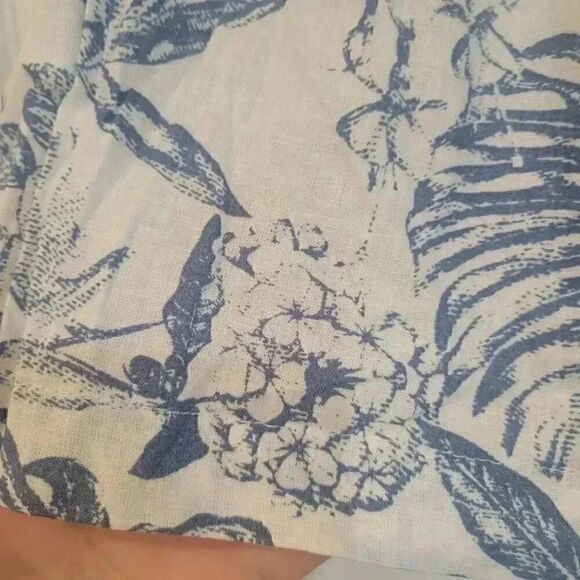 Panama Jack Women's White & Navy Linen/Lyocell Pull Up Shorts w Elastic Waist & - Picture 8 of 12